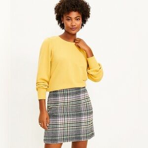 WOMEN’S LOFT Tall Plaid Shift Skirt Size 6